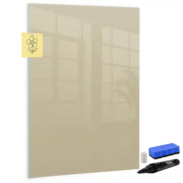 Tableau effaçable à sec magnétique couleur beige