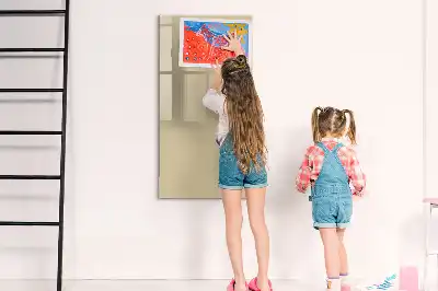 Tableau effaçable à sec magnétique couleur beige