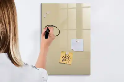 Tableau effaçable à sec magnétique couleur beige