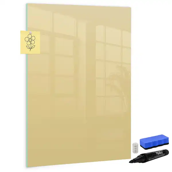 Tableau magnétique effaçable à sec couleur crème
