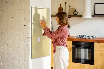 Tableau magnétique effaçable à sec couleur crème