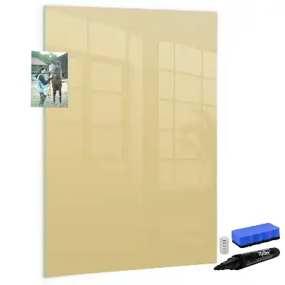 Tableau magnétique effaçable à sec couleur crème