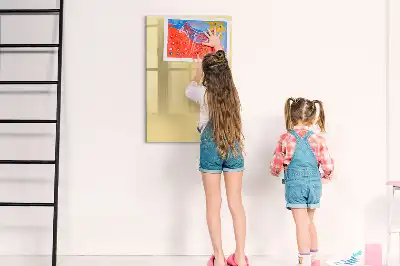 Tableau magnétique effaçable à sec couleur crème