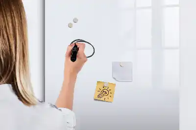 Tableau effaçable à sec magnétique couleur blanc cassé