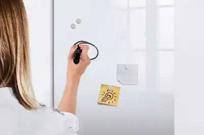 Tableau effaçable à sec magnétique couleur blanc cassé