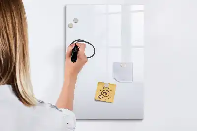 Tableau effaçable à sec magnétique couleur blanc cassé