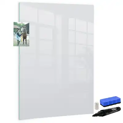 Tableau effaçable à sec magnétique couleur blanc cassé