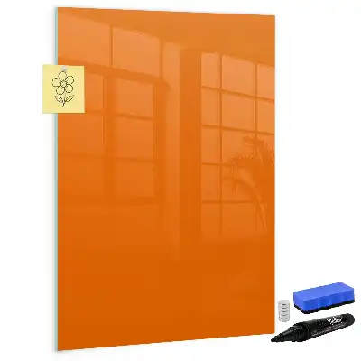 Tableau magnétique effaçable à sec de couleur orange