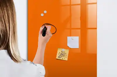 Tableau magnétique effaçable à sec de couleur orange