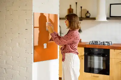Tableau magnétique effaçable à sec de couleur orange