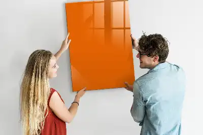 Tableau magnétique effaçable à sec de couleur orange