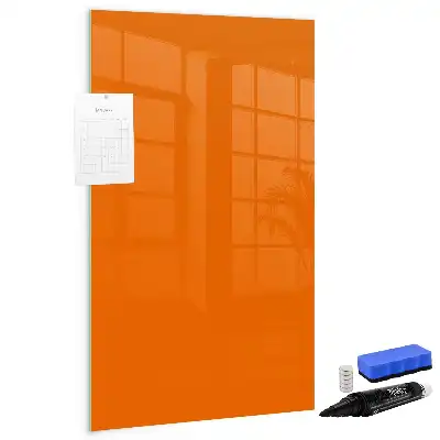 Tableau magnétique effaçable à sec de couleur orange
