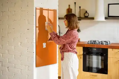 Tableau magnétique effaçable à sec de couleur orange