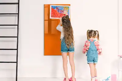 Tableau magnétique effaçable à sec de couleur orange