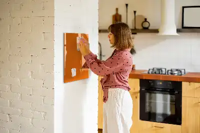 Tableau magnétique effaçable à sec de couleur orange