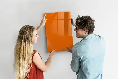 Tableau magnétique effaçable à sec de couleur orange