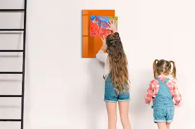 Tableau magnétique effaçable à sec de couleur orange