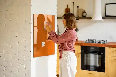 Tableau magnétique effaçable à sec de couleur orange