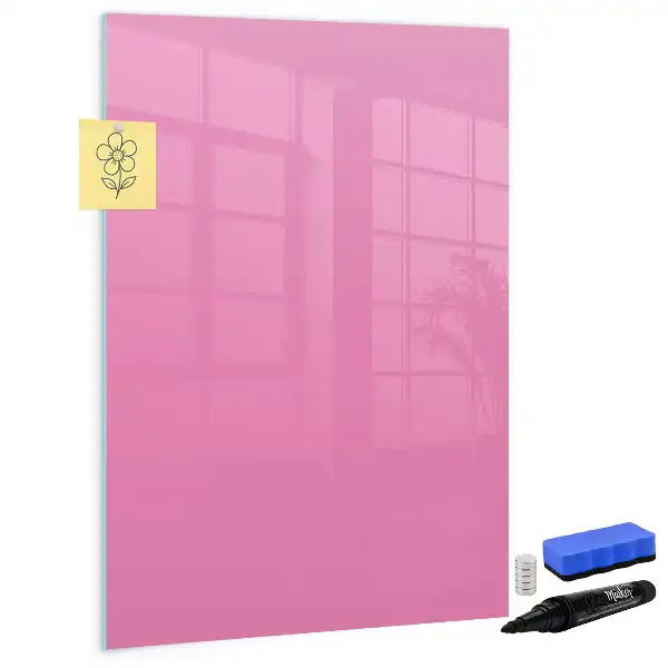Tableau magnétique effaçable à sec couleur rose