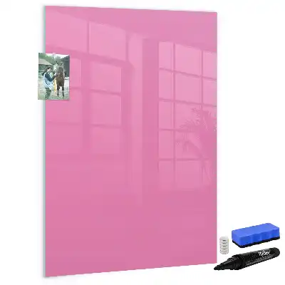 Tableau magnétique effaçable à sec couleur rose