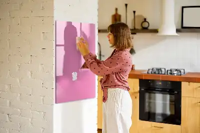 Tableau magnétique effaçable à sec couleur rose