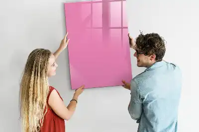 Tableau magnétique effaçable à sec couleur rose