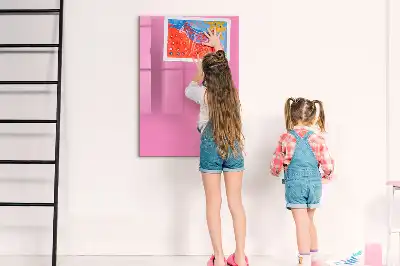 Tableau magnétique effaçable à sec couleur rose