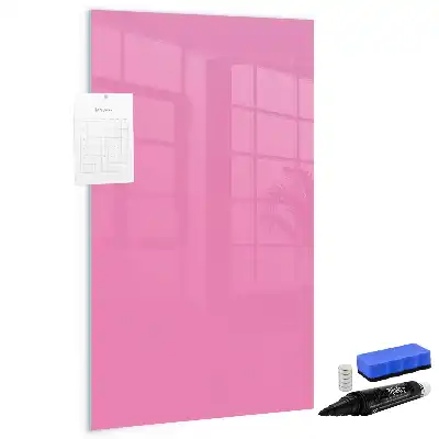 Tableau magnétique effaçable à sec couleur rose