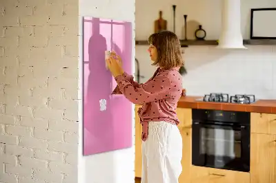 Tableau magnétique effaçable à sec couleur rose
