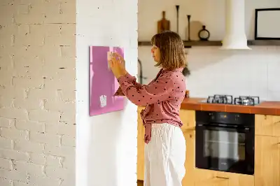 Tableau magnétique effaçable à sec couleur rose