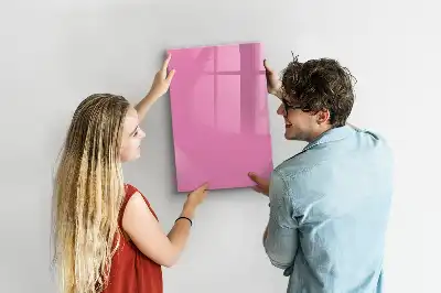 Tableau magnétique effaçable à sec couleur rose