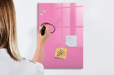 Tableau magnétique effaçable à sec couleur rose