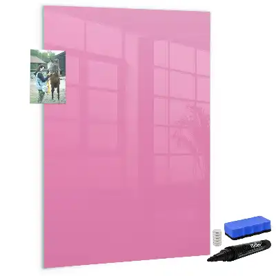 Tableau magnétique effaçable à sec couleur rose