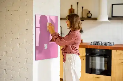 Tableau magnétique effaçable à sec couleur rose