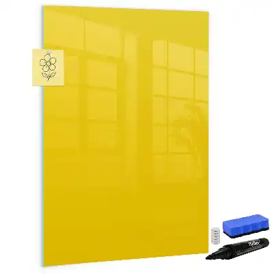 Tableau magnétique effaçable à sec de couleur jaune clair