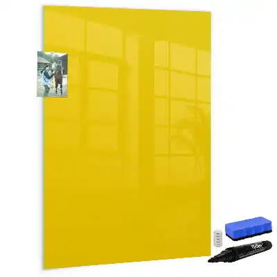 Tableau magnétique effaçable à sec de couleur jaune clair