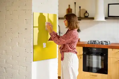 Tableau magnétique effaçable à sec de couleur jaune clair