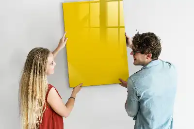 Tableau magnétique effaçable à sec de couleur jaune clair