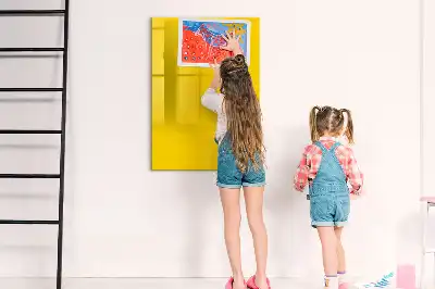 Tableau magnétique effaçable à sec de couleur jaune clair