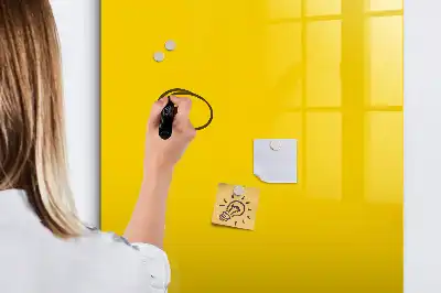 Tableau magnétique effaçable à sec de couleur jaune clair