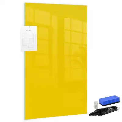 Tableau magnétique effaçable à sec de couleur jaune clair