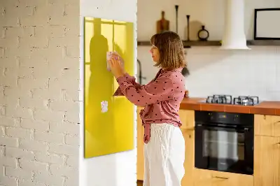 Tableau magnétique effaçable à sec de couleur jaune clair