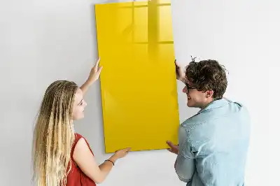 Tableau magnétique effaçable à sec de couleur jaune clair
