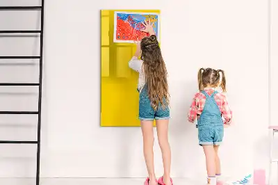 Tableau magnétique effaçable à sec de couleur jaune clair