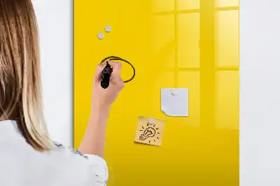 Tableau magnétique effaçable à sec de couleur jaune clair