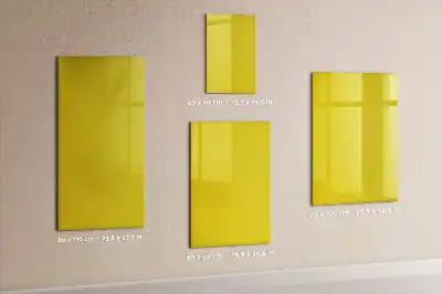 Tableau magnétique effaçable à sec de couleur jaune clair
