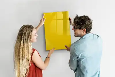 Tableau magnétique effaçable à sec de couleur jaune clair