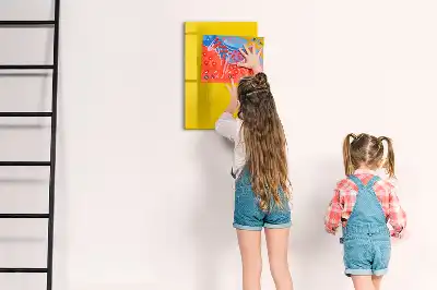 Tableau magnétique effaçable à sec de couleur jaune clair