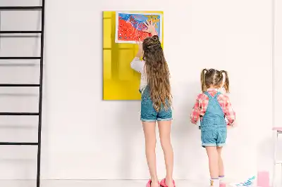 Tableau magnétique effaçable à sec de couleur jaune clair