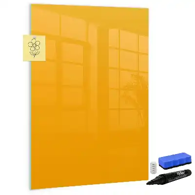 Tableau magnétique effaçable à sec de couleur jaune or